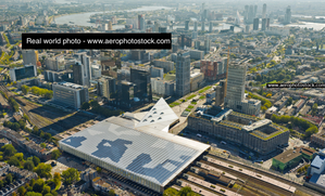 Rotterdam - NS Train Station & Delftse Poort, Schouwburgplein. thumbnail 7
