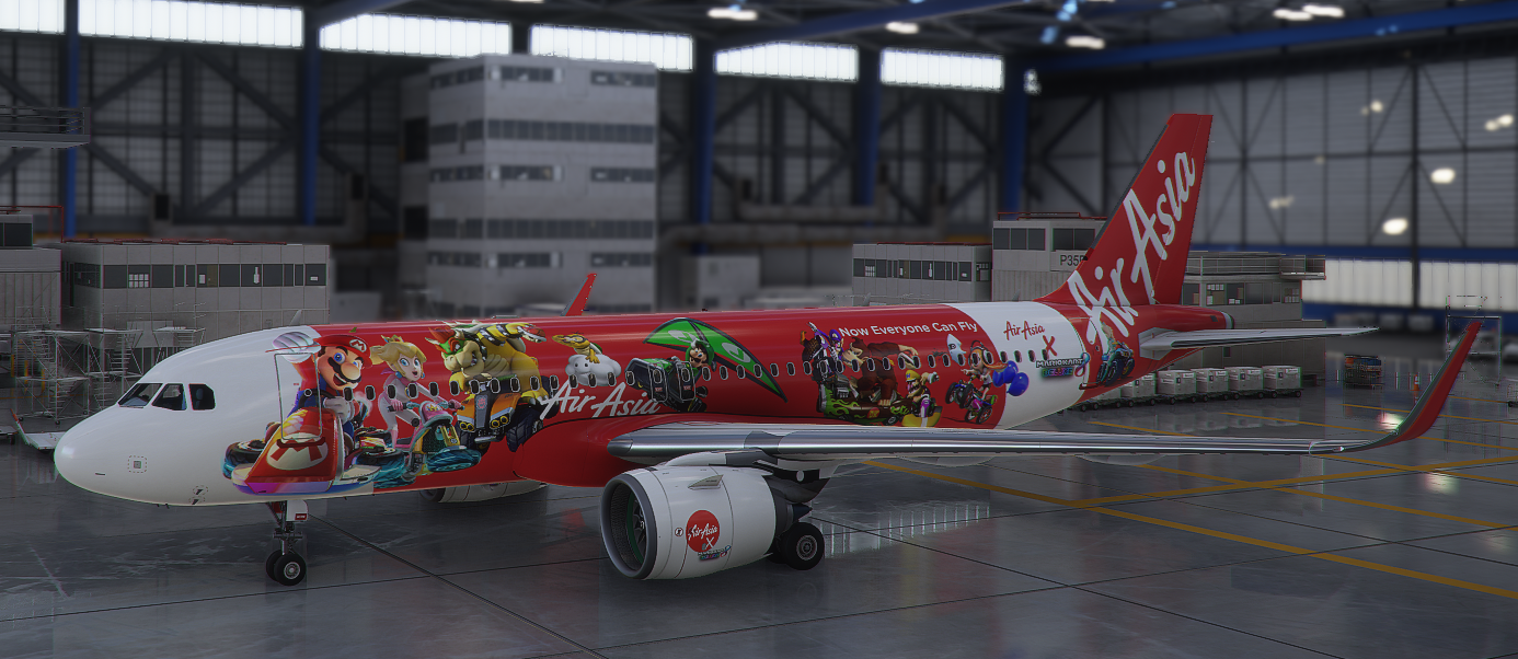 A320 AirAsia X Mario Kart 8 [upscaled to 8K] - Image 1
