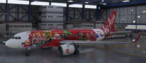 A320 AirAsia X Mario Kart 8 [upscaled to 8K] thumbnail 1