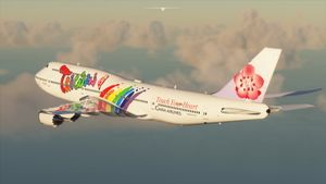 B747 China Airlines "Taiwan Touch Your Heart" Livery (DISCONTINUED) thumbnail 1