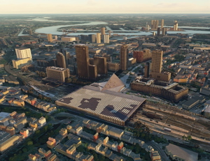 Rotterdam - NS Train Station & Delftse Poort, Schouwburgplein. thumbnail 6
