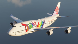 B747 China Airlines "Taiwan Touch Your Heart" Livery (DISCONTINUED) thumbnail 2