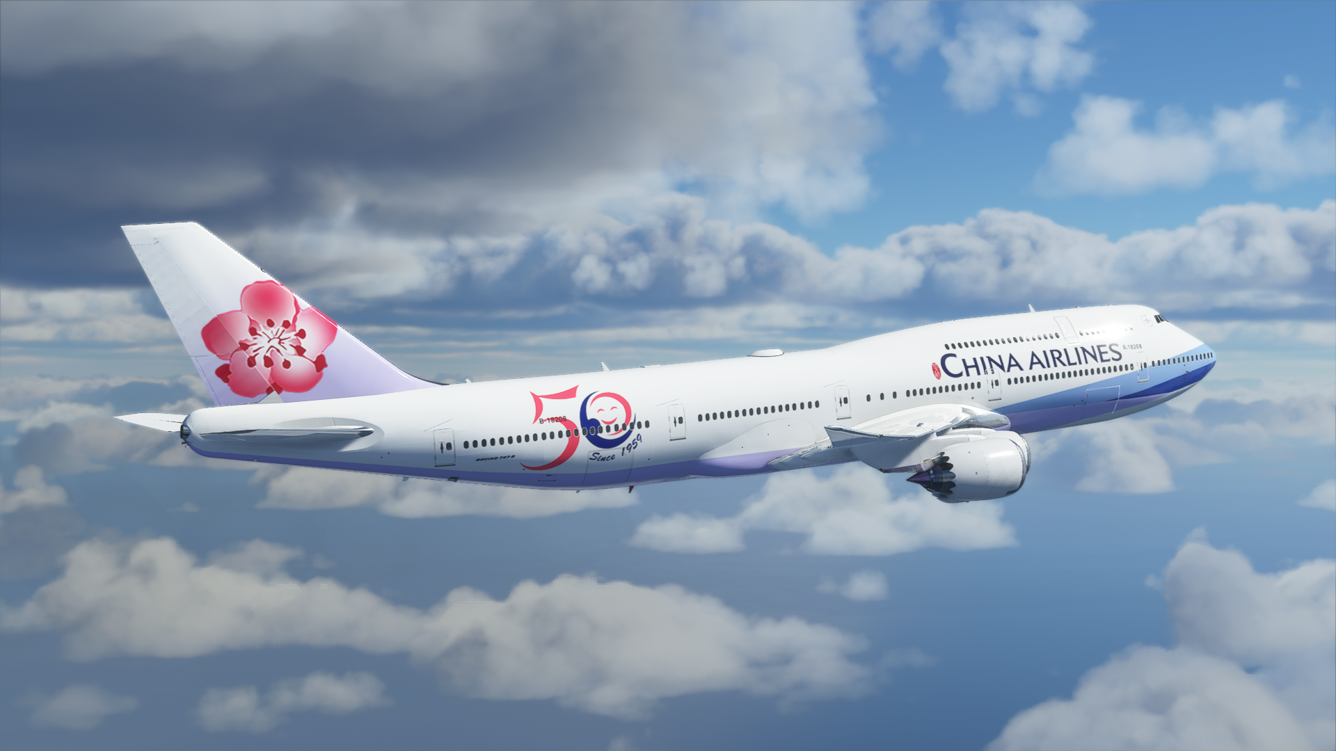 B747 China Airlines 50th Anniversary Livery (DISCONTINUED) - Image 1