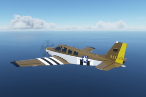 Bonanza G36 - P-51 Tribute "Invasion Stripes" Livery thumbnail 3