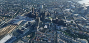 Rotterdam - NS Train Station & Delftse Poort, Schouwburgplein. thumbnail 2