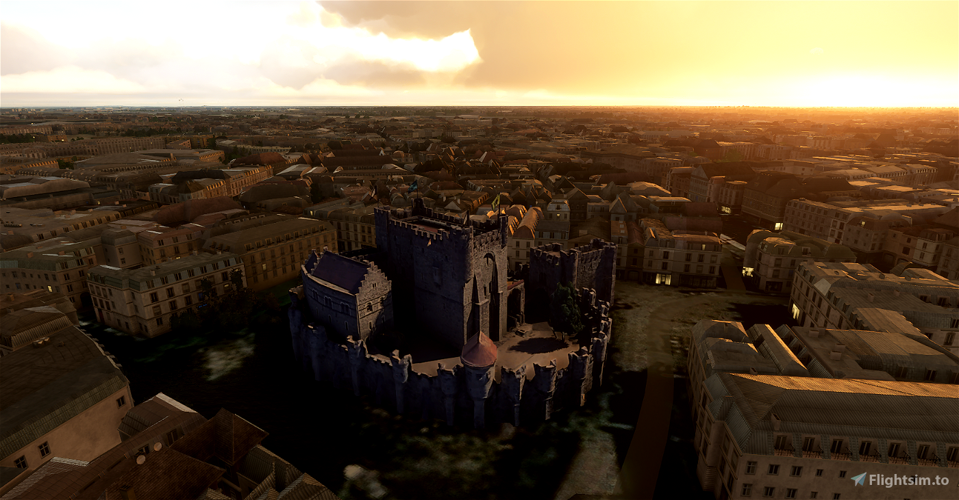Gravensteen castle, Ghent Belgium para Microsoft Flight Simulator | Feed
