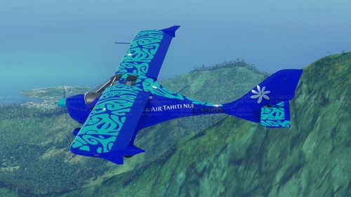 Air Tahiti Nui Flight Design CT + cockpit beach 