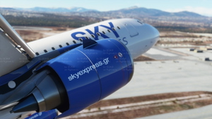 A32NX Sky Express ( upcoming livery for A320 Neo) (4K)[SX-IOG] thumbnail 10
