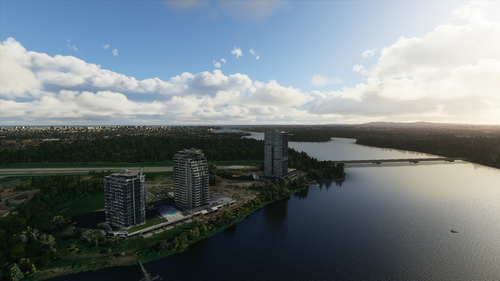 Laval Towers + Louis-Bisson bridge lightning