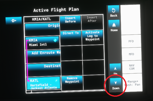 Fix TBM-930 MFD Freeze When Scrolling Down in the Flight Plan