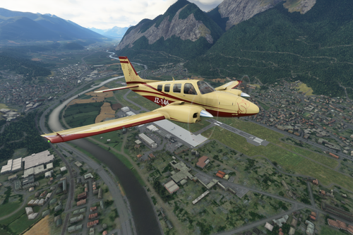 Beechcraft Baron G58 Cream & Burgundy