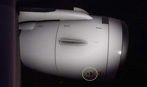 A320 correct decal orientation for engine ingestion/exhaust warning.
