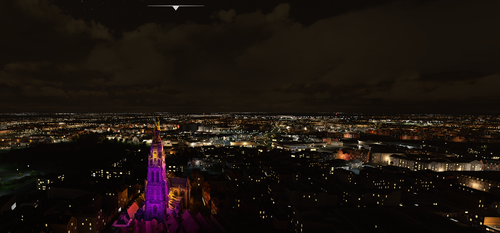 Church Centre of Breda The Netherlands with night lighting