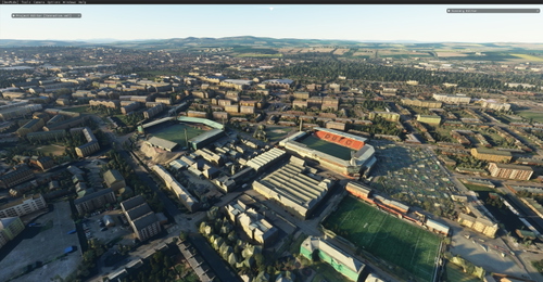 Tannadice and Dens park, Dundee (Scotland)