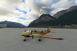 Beechcraft Baron G58 Cream & Burgundy thumbnail 3