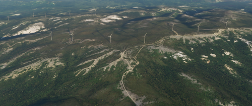 Eva Creek Wind Farm outside Talkeetna Alaska