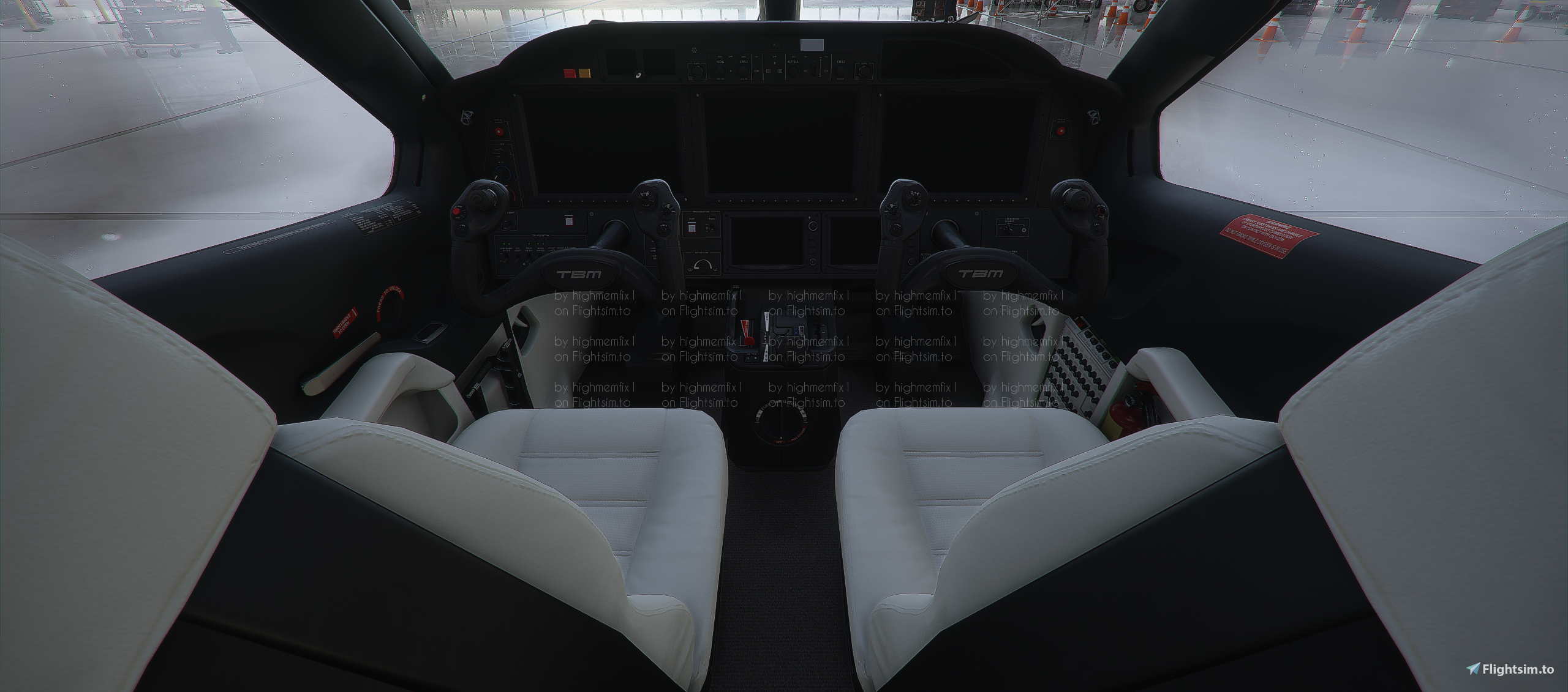 Daher TBM 930 Black/White Interior - Image 1