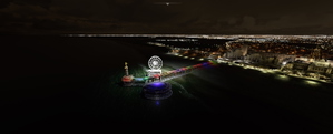 Scheveningen Pier with Skywheel and night lighting thumbnail 5