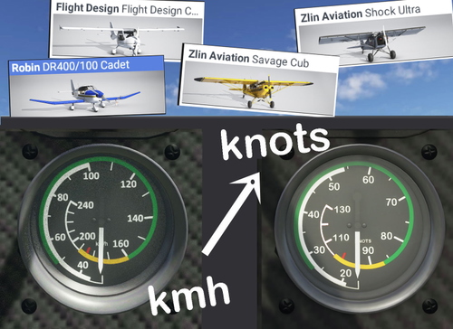 Aircraft ASI in Knots