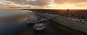 Scheveningen Pier with Skywheel and night lighting thumbnail 4