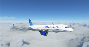 8K United Airlines Blue Livery A320neo thumbnail 5