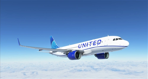 8K United Airlines Blue Livery A320neo