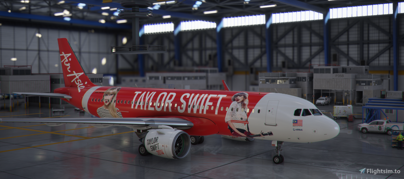 【希少美品】Air Asia Taylor Swift A320 Livery 1:200-AirAsia Aircraft Model Taylor Swift's Red tour of Asia