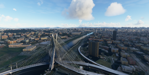Ponte Estaiada sobre o rio Pinheiros - São Paulo
