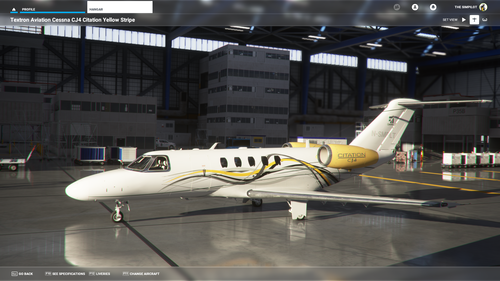 Citation CJ4 Yellow Stripes