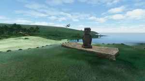 Anakena beach (Easter Island) with Moai statues thumbnail 7