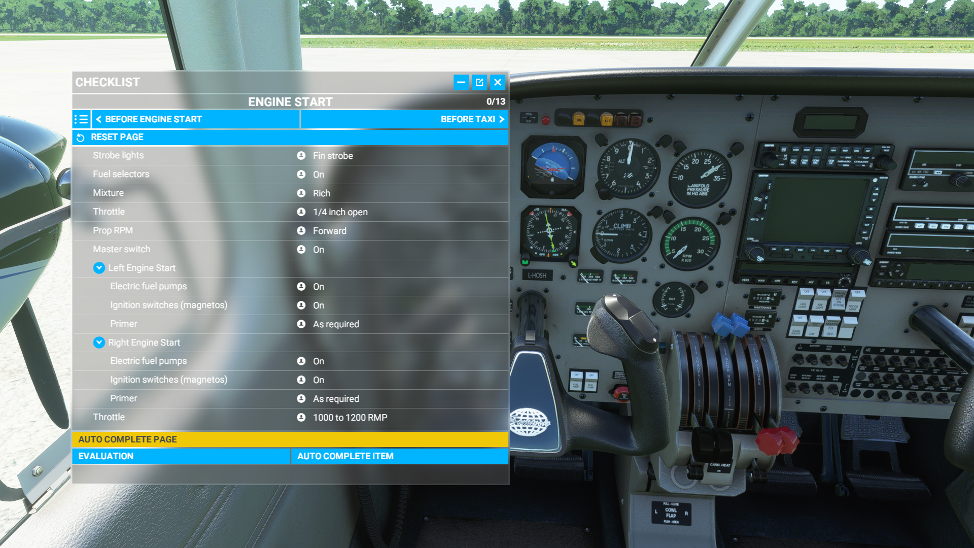Piper PA44 In-game Checklists - Image 1