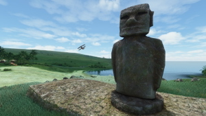 Anakena beach (Easter Island) with Moai statues thumbnail 8