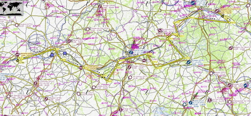 VFR flight plan Châteaux de la LOIRE