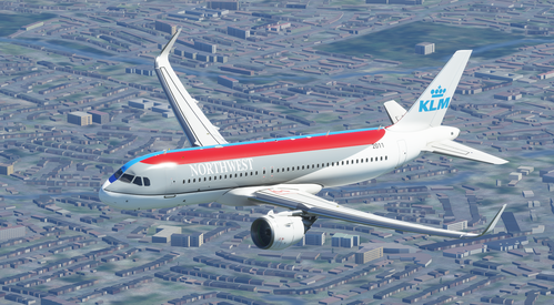a320neo KLM/Northwest Airlines Alliance Livery [8k Downscaled]