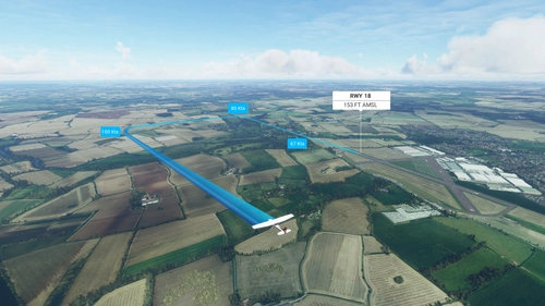 Wellesbourne Mountford RWY18 Landing Challenge