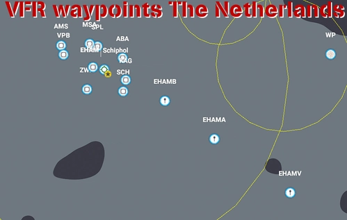 VFR waypoints of the Netherlands