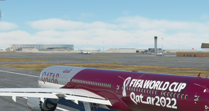 (8K) Qatar Airways "FIFA WORLD CUP 2022" Boeing 787 (A7-BCX) thumbnail 4