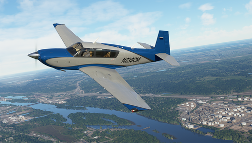 Blue and Grey Livery for Carenado Mooney