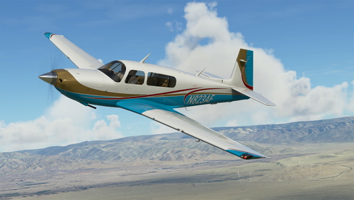 Retro Aqua Livery for Carenado Mooney