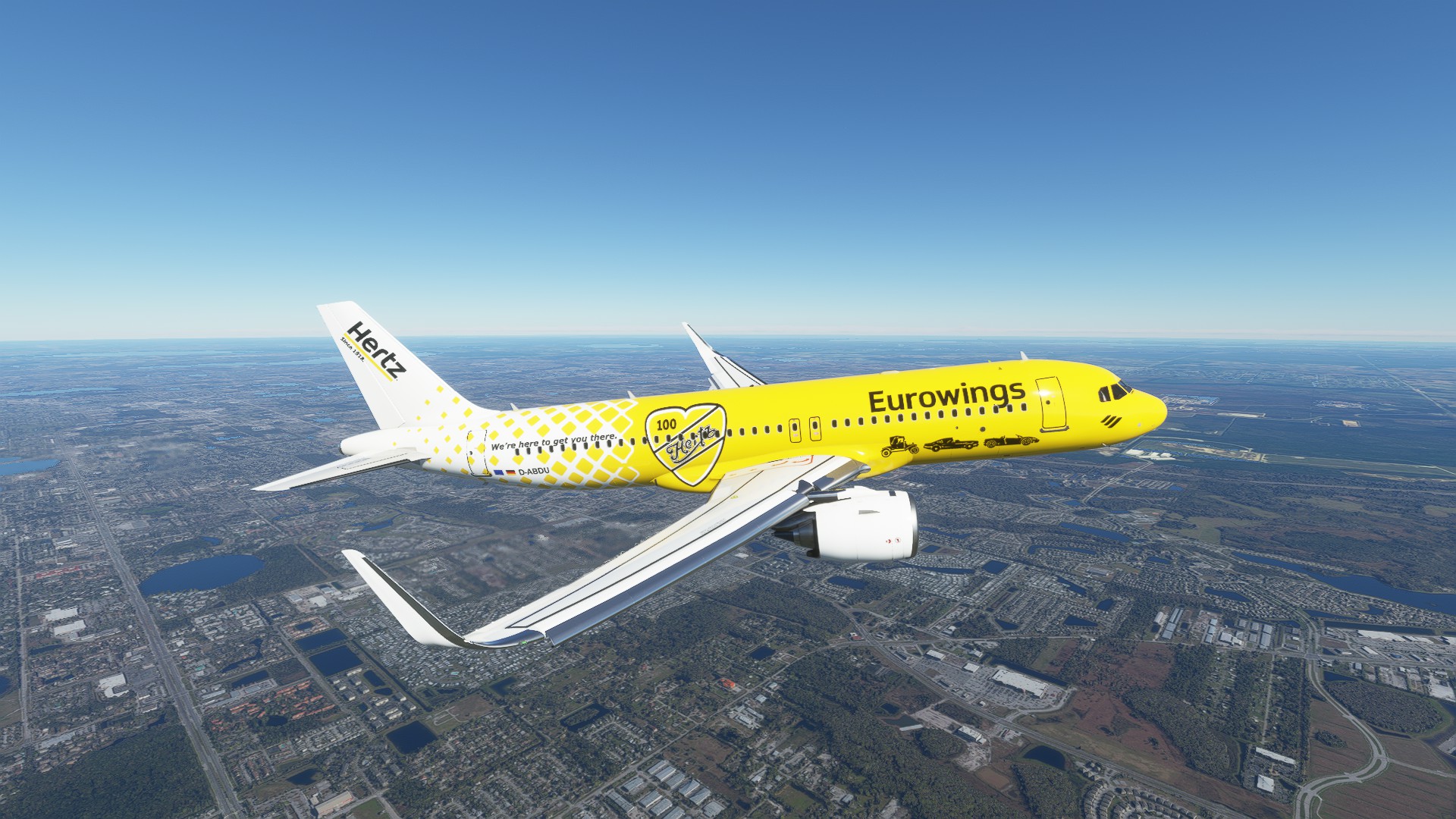 A32NX Eurowings (Hertz 100 years)(D-ABDU)[8K] - Image 1