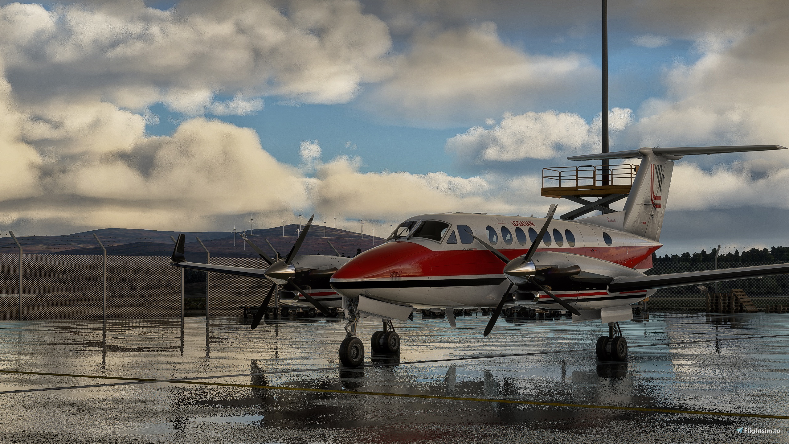 Beechcraft King Air350 Loganair 1980s - Image 1