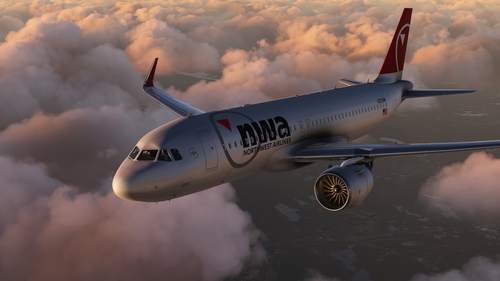 NWA (Northwest Airlines) Final Silver Livery [4k] - A320Neo