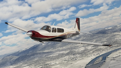 Red Gold Blue Livery for Carenado Mooney