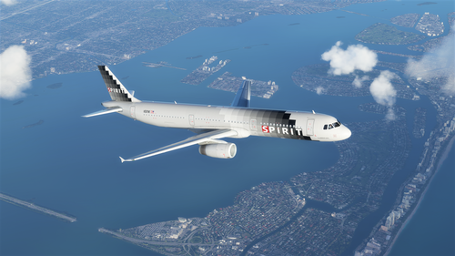 Spirit Airlines A321 (Silver Checkers)