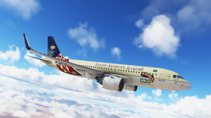 [4K Downscaled] Saudi Arabian Airlines A320neo [G20 Edition] thumbnail 1