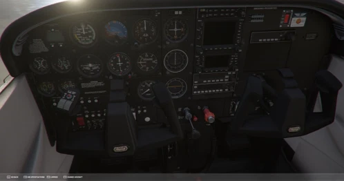 C172 Classic - White Interior w/black panel. 