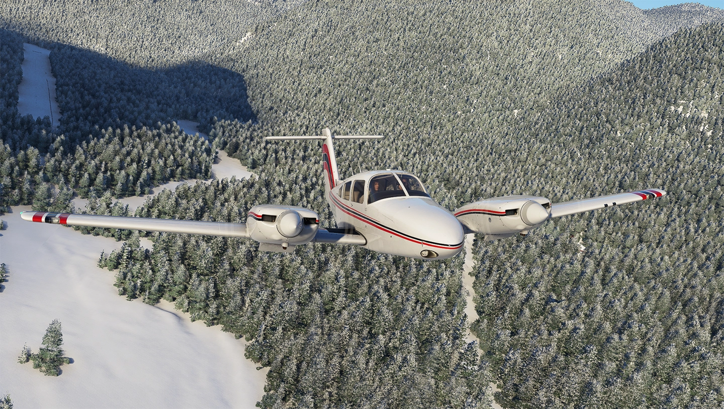 Red Stripes Livery for Carenado PA44 Seminole - Image 1