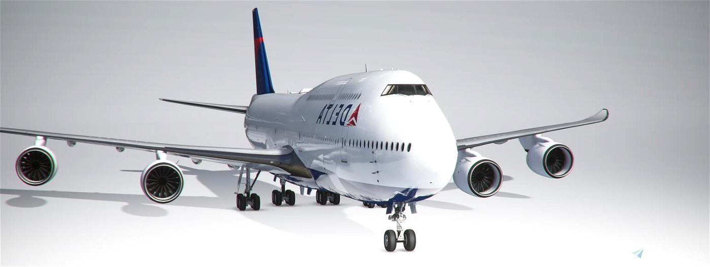 747-8I Delta (4k, Left Side, Working) Microsoft Flight Simulator