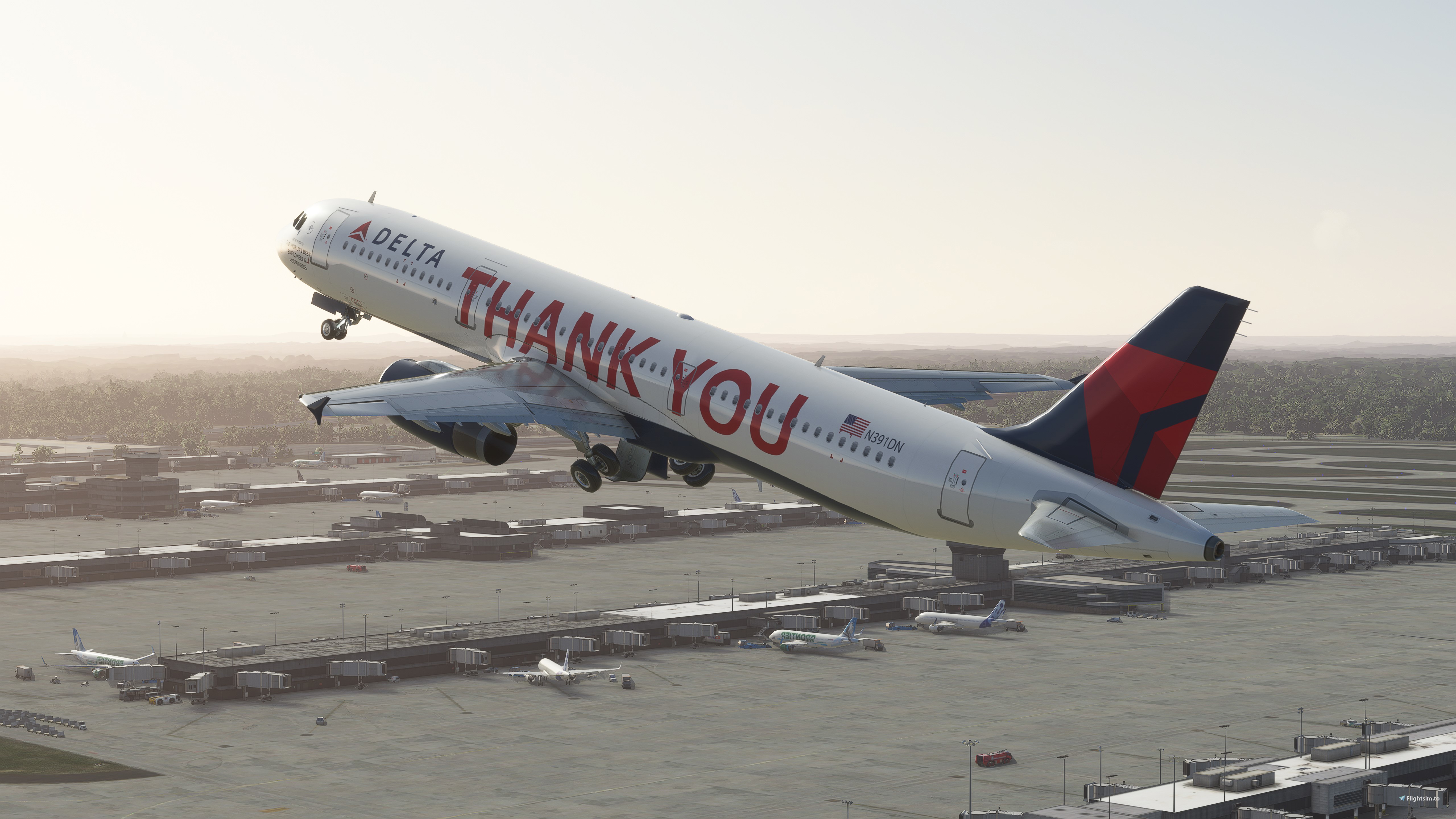Delta Airlines "Thank You" [4K] - A321 - Image 1
