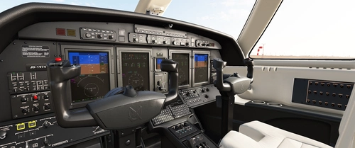 Cessna Citation CJ4 - JDs Black-Creme Cockpit